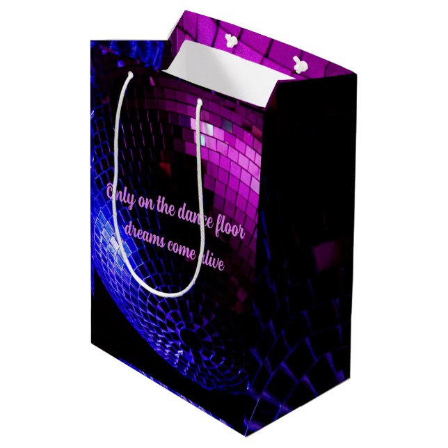 Disco Ball Dreams Medium Gift Bag (Back Angled)