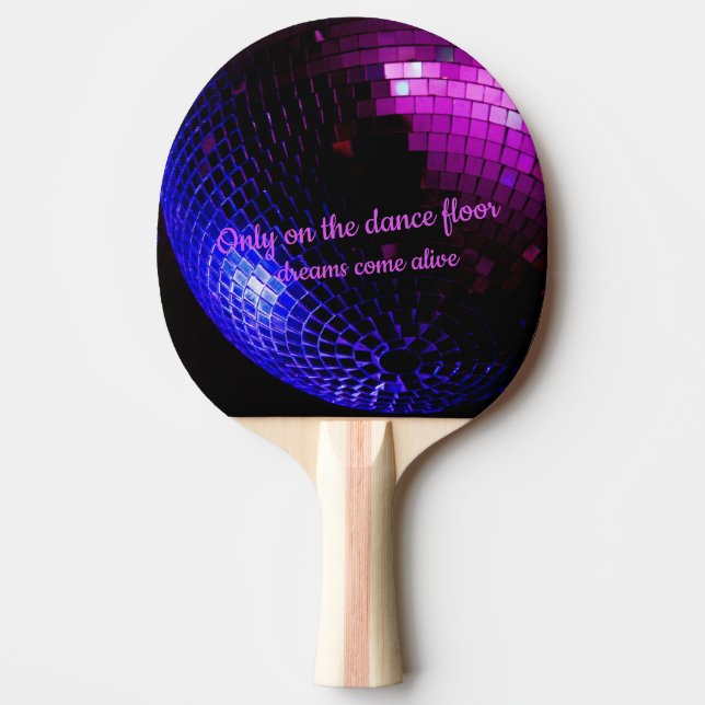 Disco Ball Dreams Ping Pong Paddle (Front)