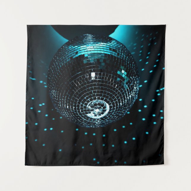 Disco Ball Glare, Nightclub Background. Tapestry (Front)