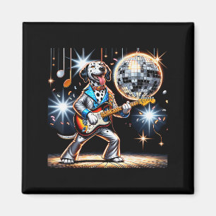 Disco Ball Guitar Dalmatian Dog Men Women Kids  Magnet