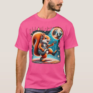 Disco Ball Guitar Squirrel T-Shirt