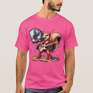 Disco Ball Guitar Squirrel T-Shirt