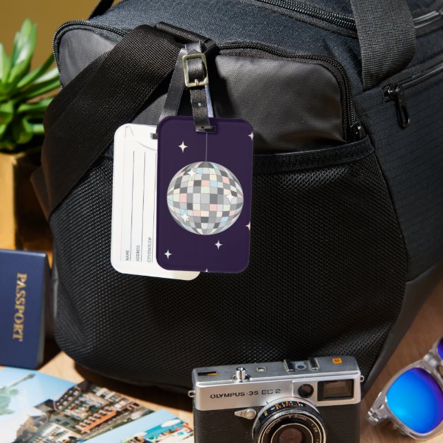 Disco Ball -  Luggage Tag (Front & Back)