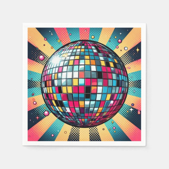 Disco ball napkins! napkin (Front)