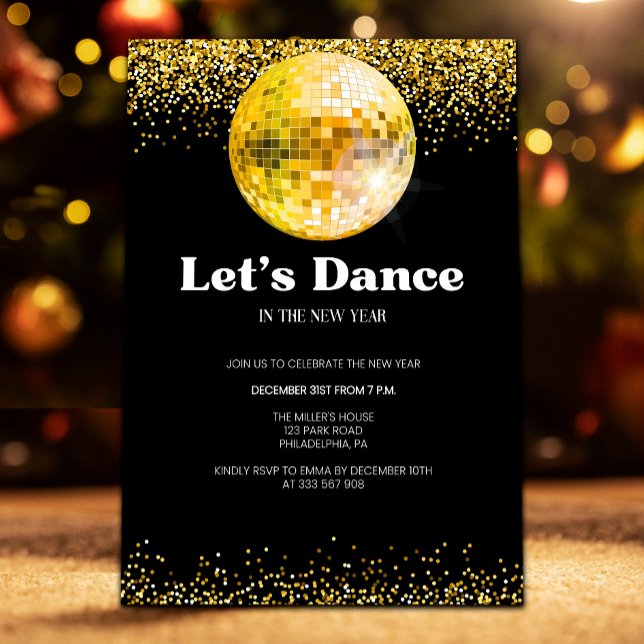 Disco Ball New Year's Eve Party Invitation (Creator Uploaded)