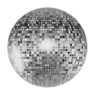 Disco Ball party silver shimmer glitter illusion Cutting Board
