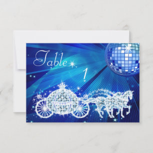Disco Ball, Princess Coach & Horses Double Sided Invitation