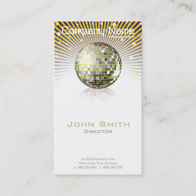 Disco Ball Profile Card (Front)