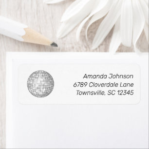Disco Ball Return Address Label