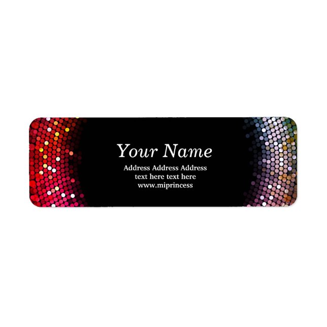 disco ball return address stickers (Front)