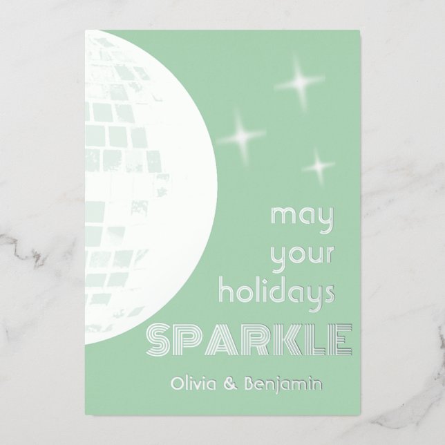 Disco Ball Sparkle Silver  (Front)