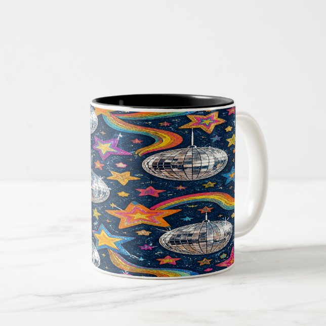 Disco Ball Stars Mug (Front Right)