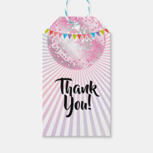 disco ball thank you gift tag