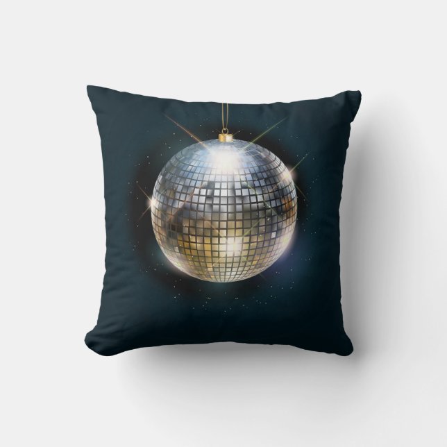 Disco Ball Throw Pillow (Front)
