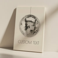 Disco Ball Wall Art Personalised Canvas