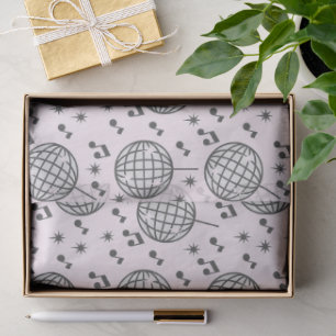 Disco Balls and Music Notes Pattern  Tissue Paper
