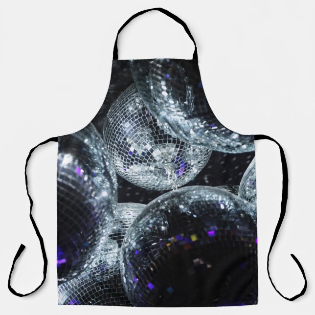 Disco Balls: Dark Party Atmosphere Apron (Front)