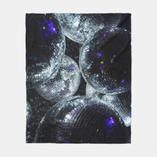 Disco Balls: Dark Party Atmosphere Fleece Blanket