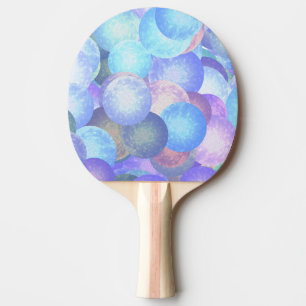 Disco balls in pastel rainbow colours - 3D optics  Ping Pong Paddle