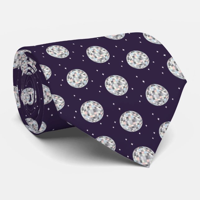 Disco Balls Tie (Rolled)