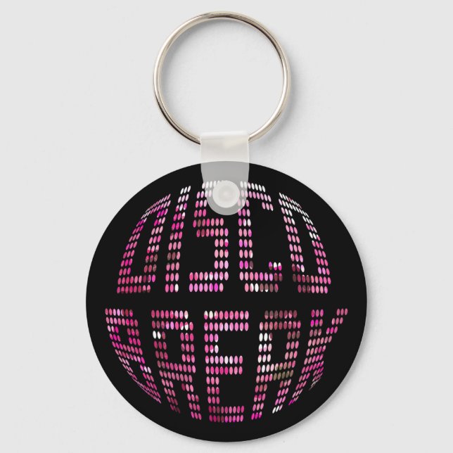 Disco Break Pink Keychain (Front)