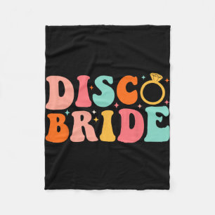 Disco Bride Future Mrs Groovy Retro Bachelorette P Fleece Blanket