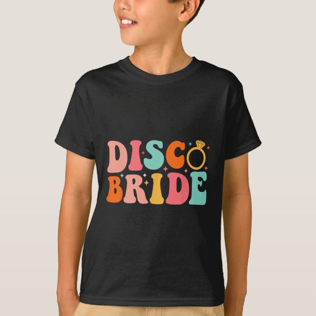 Disco Bride Future Mrs Groovy Retro Bachelorette P T-Shirt (Front)