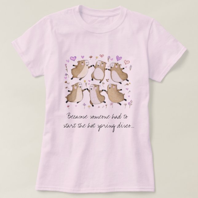 Disco Capybara T-shirt (Design Front)