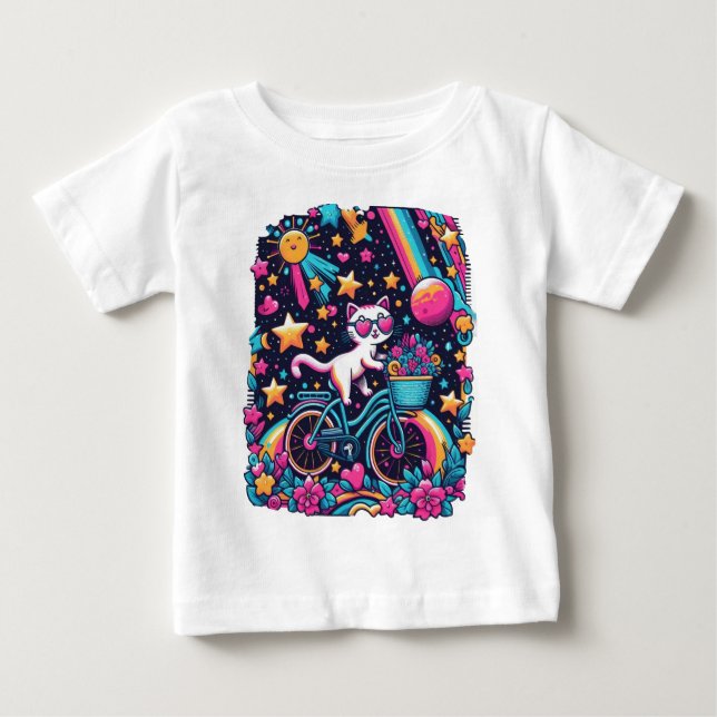 Disco Cat Baby T-Shirt (Front)
