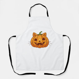 Disco Cat Jack o'Lantern Classic T-Shirt Apron