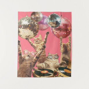 Disco Cats Tapestry