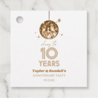 Disco Cheers 10 Years Wedding Anniversary Party
