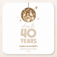 Disco Cheers 40 Years Wedding Anniversary Party