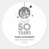 Disco Cheers 50 Years Wedding Anniversary Party