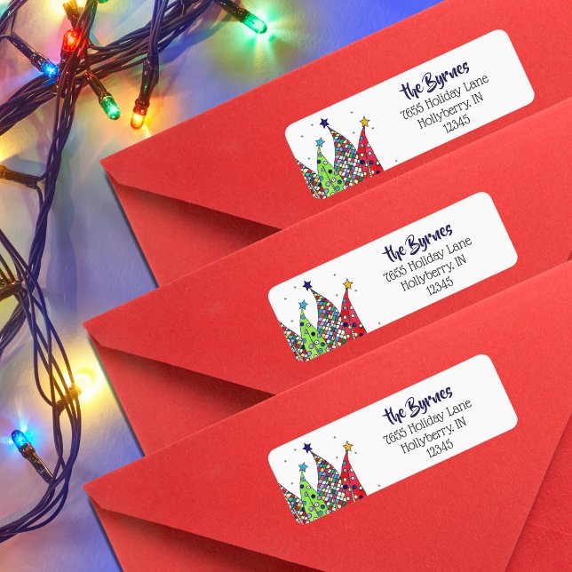 Disco Christmas Trees Return Address (Creator Uploaded)