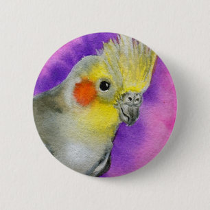 Disco Cockatiel 6 Cm Round Badge