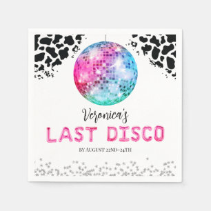 Disco Cowgirl Bachelorette Thank You Napkin