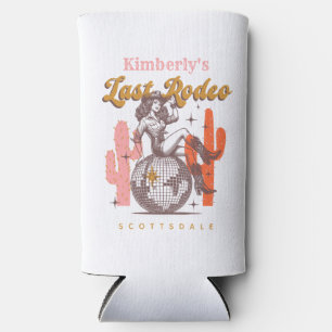 Disco Cowgirl Last Rodeo Bachelorette Party Seltzer Can Cooler