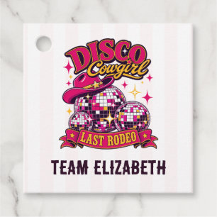 Disco Cowgirl Last Rodeo Personalised Favour Tags