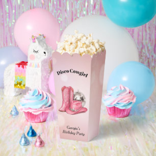 Disco Cowgirl Pink Birthday Party Favour Box