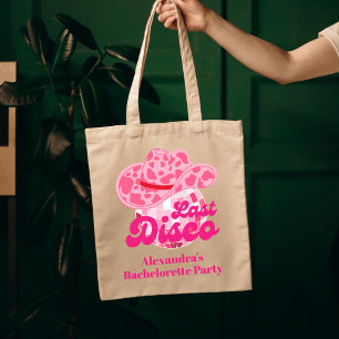 Disco Cowgirl Pink Rodeo Bachelorette Party Tote Bag