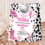 Disco Cowgirl Space Rodeo Country Girl Birthday Invitation<br><div class="desc">★ Easily PERSONALIZE this design with your details! ★ If you need coordinating MATCHING ITEMS,  please check our matching collection or shop. Do you have any questions about our designs or if you can't find what you are looking for,  please contact us: designmypartystudio@gmail.com. ★</div>