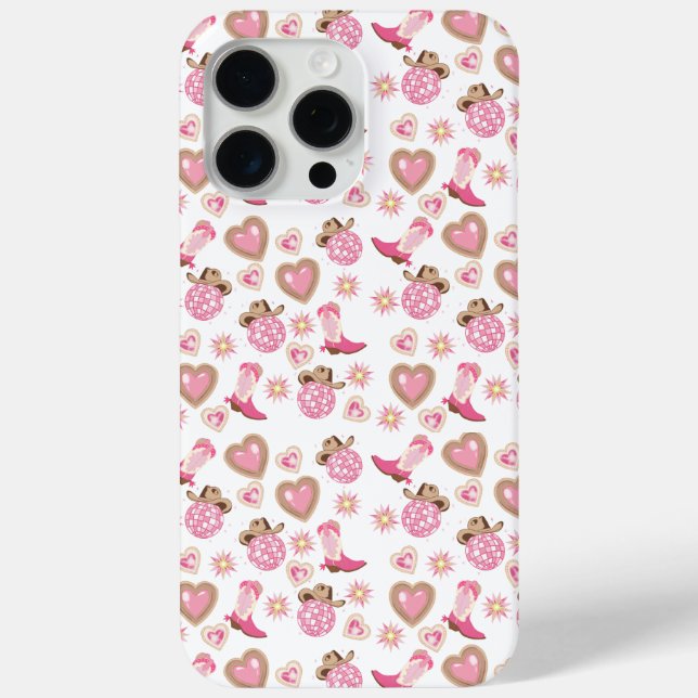 Disco Cowgirl Valentine iPhone Phone Case (Back)