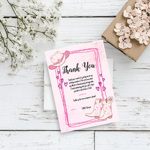 Disco Cowgirls Thank You Card