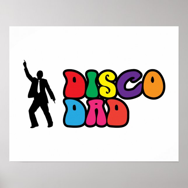 Disco Dad Poster - A Psychedelic Gift for Dad (Front)