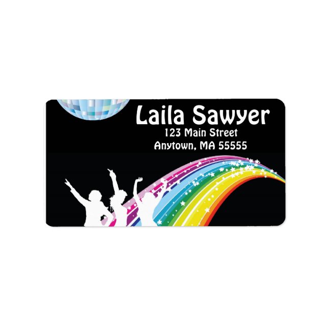 Disco Dance Address Labels (Front)