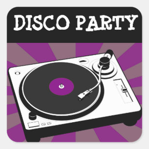 Disco Dancing 70s Themed  Birthday Party Stickers