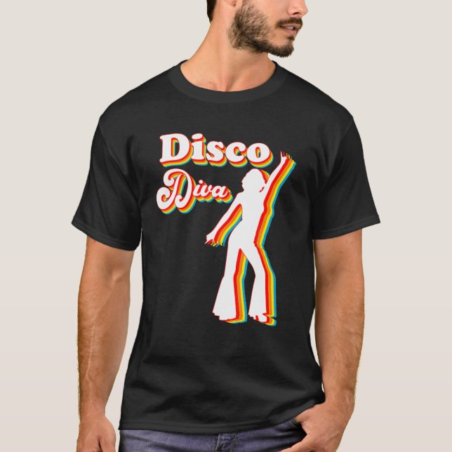 Disco Diva | 60S 70S 80S Costume Party Wear Outfit T-Shirt (Front)