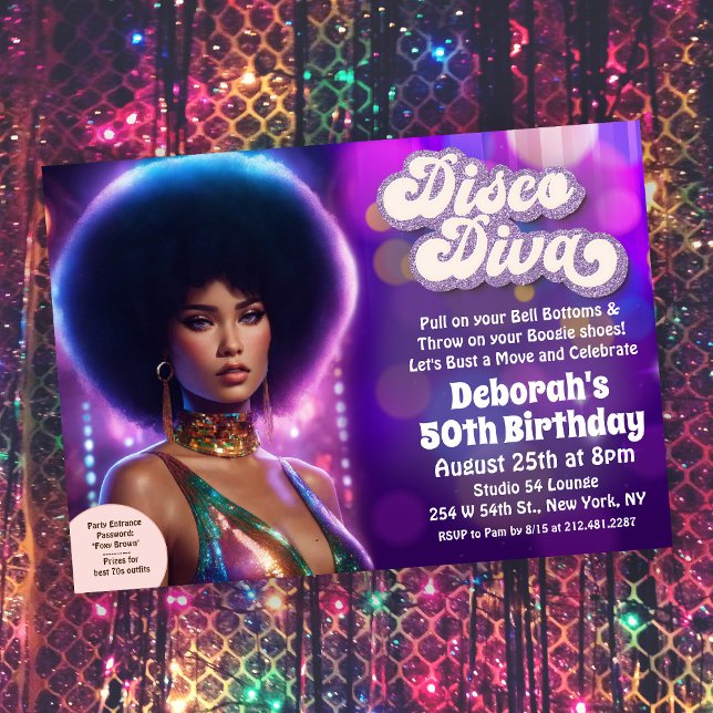Disco Diva 70's Party Invitation (Creator Uploaded)