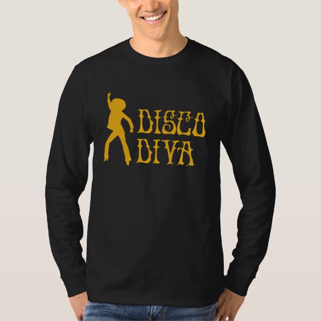 Disco Diva Dancing Retro Disco Diva 70s Dancer Par T-Shirt (Front)